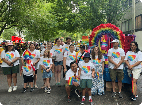 Rivermark employees at pride.