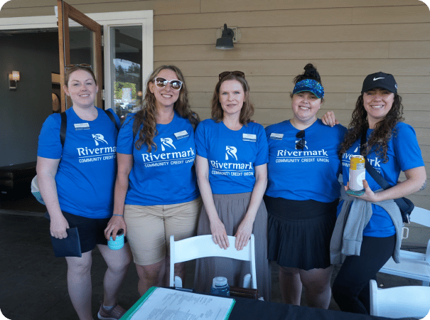 Rivermark volunteers at the annual charity golf tournament.