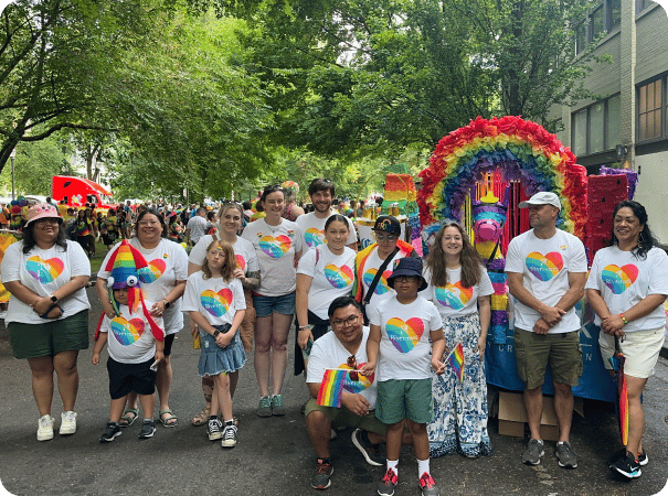 Rivermark employees in the NW Portland Pride parade.